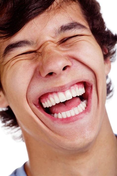 Happy Laughing Face Closeup Stock Photo - Image of male, open: 35333060