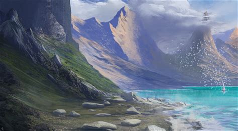 ArtStation - Coastline Painting