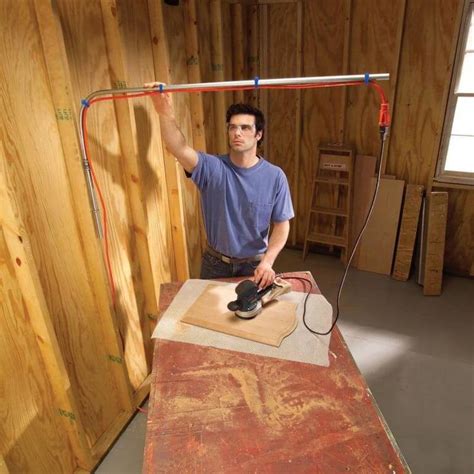 Overhead Extension Cord | Extension cord, Garage workshop, Workshop