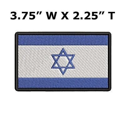 FLAG PATCH PATCHES ISRAEL ISRAELI JEWISH IRON ON COUNTRY EMBROIDERED ...