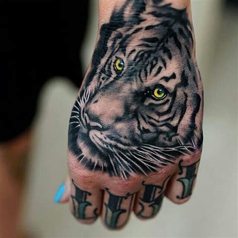 Pin by kevin gargett on Tattoos that I love | Tiger hand tattoo, White ...