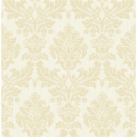 Advantage Piers Cream Texture Damask Strippable Wallpaper (Covers 56.4 ...