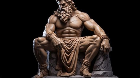 Majestic Muscular Stoic Statue Statue of a muscular stoic | Premium AI ...