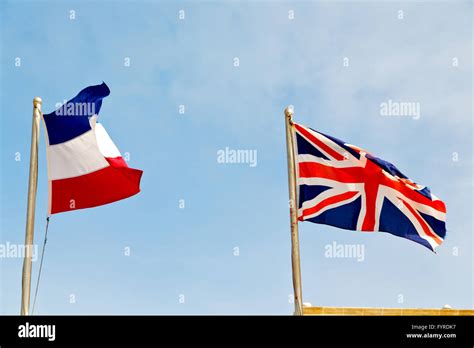 french waving flag in the colour and wave Stock Photo - Alamy