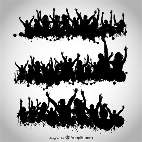 Free Vector | Party people silhouettes