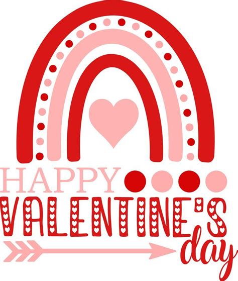 a valentine's day card with an arrow and heart in the center that says happy valentine's day