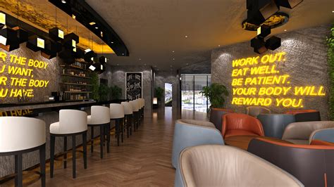 Restaurant, gym, USA. on Behance