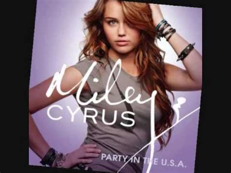 Miley cyrus party in the usa(lyrics) - YouTube