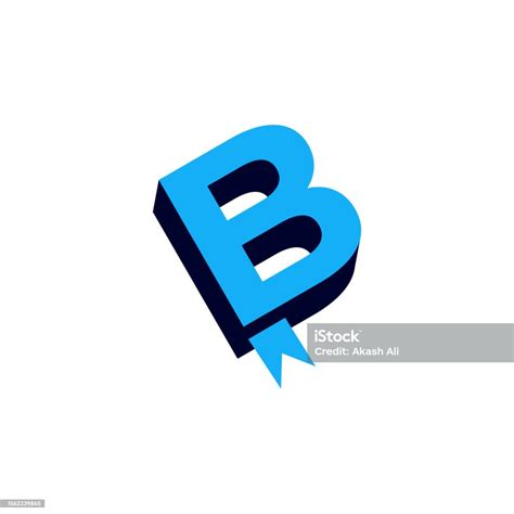 Letter B Bookmark Vector Template Logo Design Stock Illustration - Download Image Now - Book ...