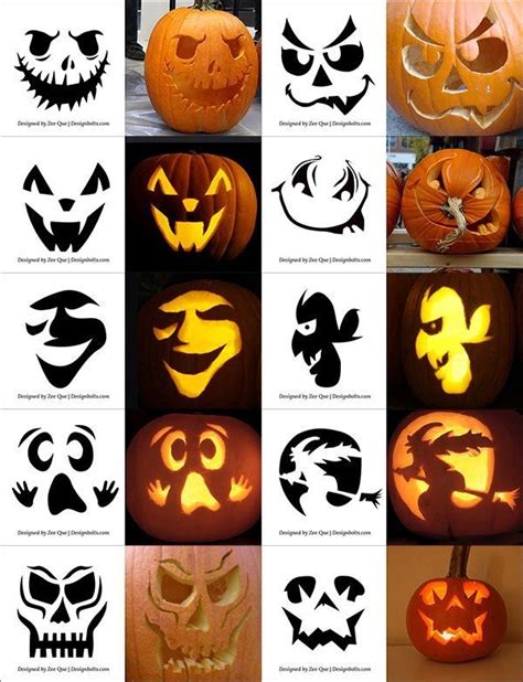 Free-Printable-Scary-Halloween-Pumpkin-Carving-Stencils-Patterns-&-Designs-Id… | Halloween ...