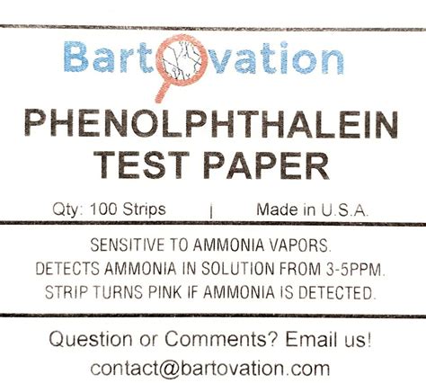 Phenolphthalein Test for Leak Detection of Ammonia Vapors