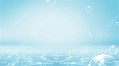 Blue Water Watermark Bubble Waves Powerpoint Background For Free Download - Slidesdocs