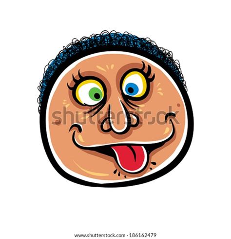 Foolish Cartoon Face Vector Illustration Stock Vector (Royalty Free) 186162479 | Shutterstock