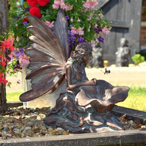 Out stone fairy garden statues for sale, large fairy garden ornaments