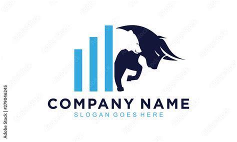 Bull and bear company logo Stock Vector | Adobe Stock