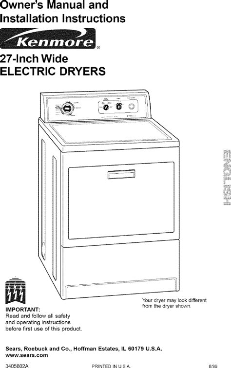 Kenmore Elite He3 Dryer Manual