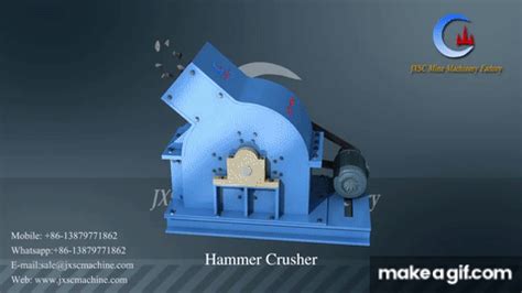 Hammer Crusher Working Principle in animation on Make a GIF