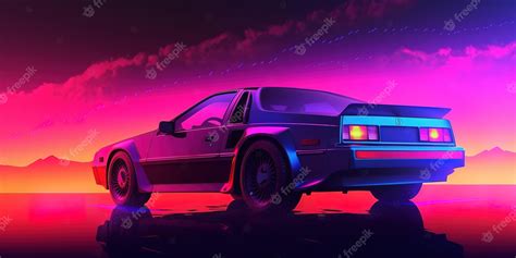 Premium Photo | Retrofuturistic synthwave retrowave wallpaper that will ...