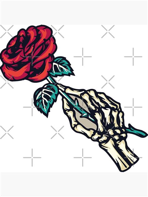 "Skeleton Hand holding Rose" Poster by ahmedch95 | Redbubble