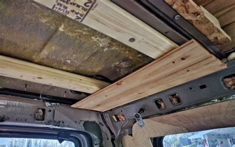 DIY Van Conversion: Awesome Cedar Plank Ceiling Installation