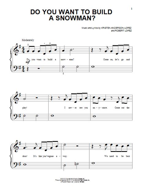 Do You Want To Build A Snowman? | Sheet Music Direct