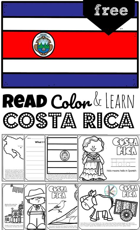 FREE Costa Rica Coloring Pages - Read, Color, and Learn