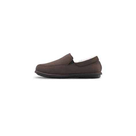 Dr. Comfort Men's Relax Diabetic Slippers 5220 - Chocolate - Am