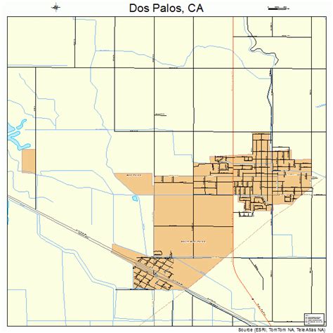 Dos Palos California Street Map 0619612