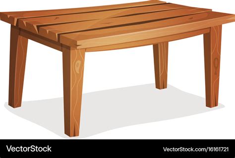 Cartoon wood table Royalty Free Vector Image - VectorStock