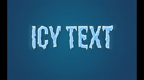 Photoshop tutorial: Make icy text - YouTube