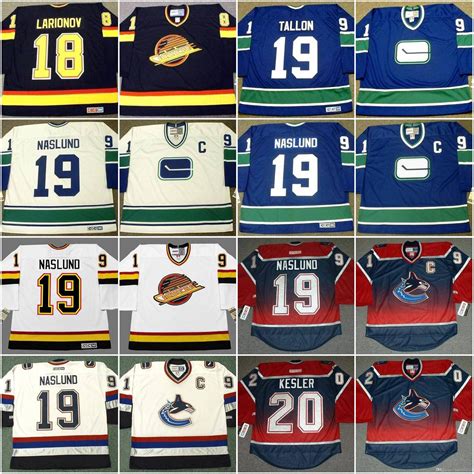 Best Vancouver Canucks Jersey 18 Igor Larionov 1991 19 Dale Tallon 19 Markus Naslund 20 Ryan ...