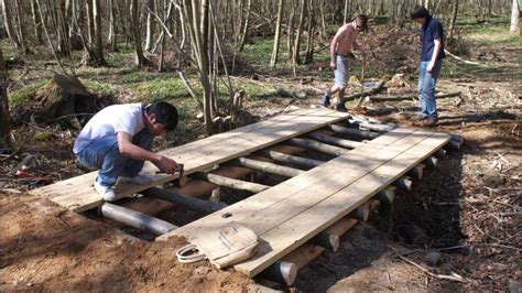 Building a Log Bridge - GoPro Timelapse - YouTube