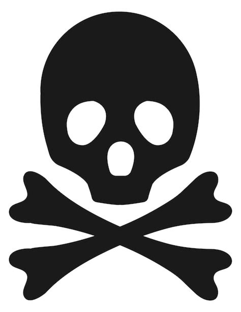 Premium Vector | Skull and crossbones black icon poison sign death danger symbol