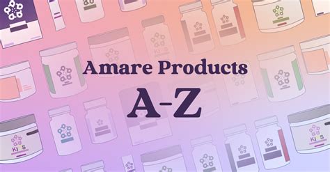 Amare Products from A to Z - Lindsey Elmore