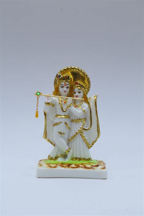 SMALL RADHA KRISHNA STATUE – ( 5.5 INCHES ) – spatnaikartgallery