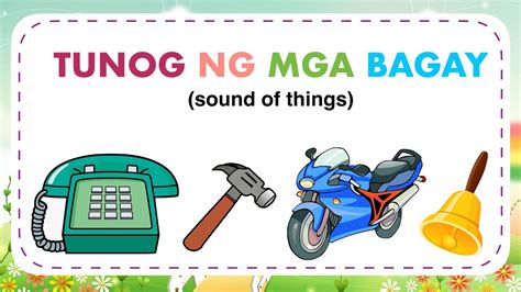 TUNOG NG MGA BAGAY | SOUND OF OBJECTS | FILIPINO ☎️🕰 - YouTube