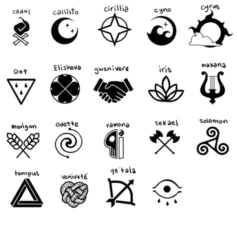 [OC] Pantheon God Symbols : DnDHomebrew