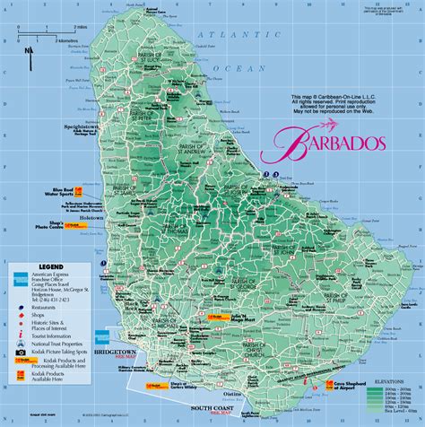 Barbados Map