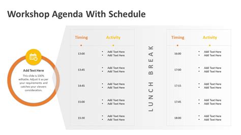 Workshop Agenda With Schedule PowerPoint Template | PPT Templates