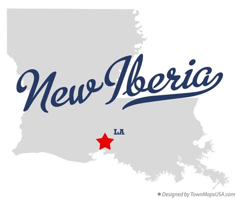 Map of New Iberia, LA, Louisiana