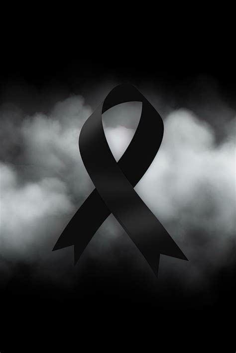 Black mourning ribbon with a dark smoke background. 23978417 Stock ...