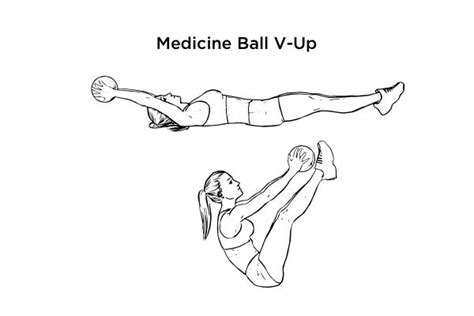 Medicine Ball V-Up Exercise For Abs