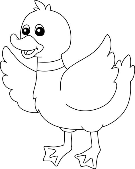 Duck Coloring Page Isolated for Kids 5163237 Vector Art at Vecteezy