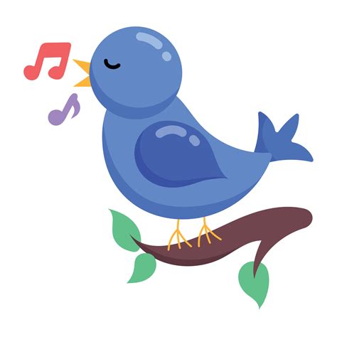 Trendy Singing Bird 21746049 Vector Art at Vecteezy