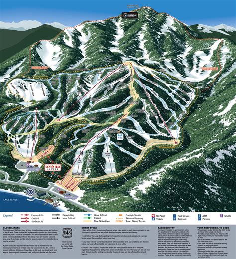 California Ski Maps | Homewood Ski Resort Trail Map