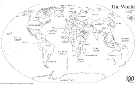 Printable World Map To Label