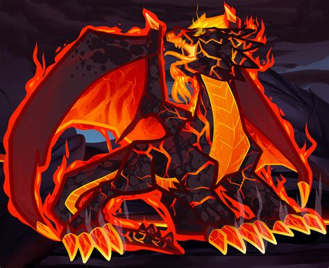 Magma Fire Dragon, Red Dragon Elemental by Dragoart on DeviantArt