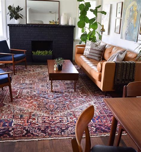 Oriental Rug Mid Century Modern - Mid-Century Living Room Ideas That ...