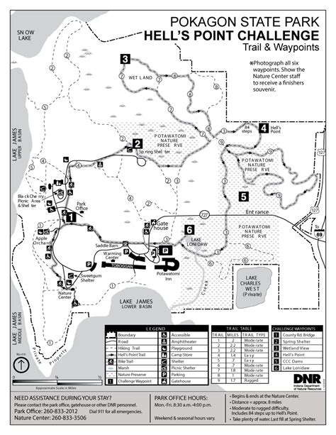 Pokagon State Park Trail Map - Fall Foliage 2024