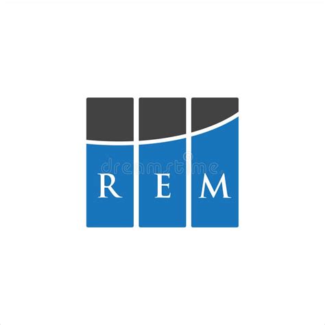 REM Letter Logo Design on WHITE Background. REM Creative Initials ...